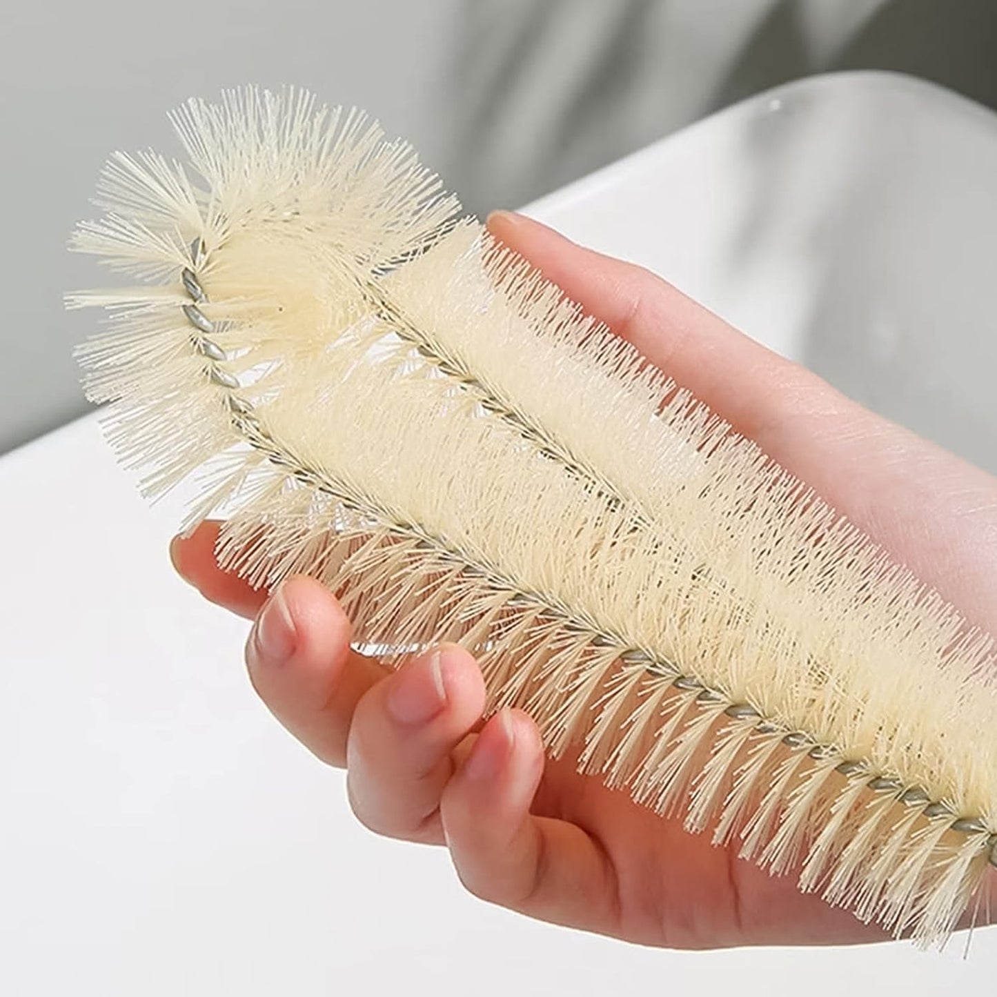 13 inch Bottle Brush, Bristle Brush with Wood Handle, Washing Brush with Wooden Handle, Kitchen Cleaning Tool, Brushes for Dish, Tumbler, Teapot, Cup, Pan