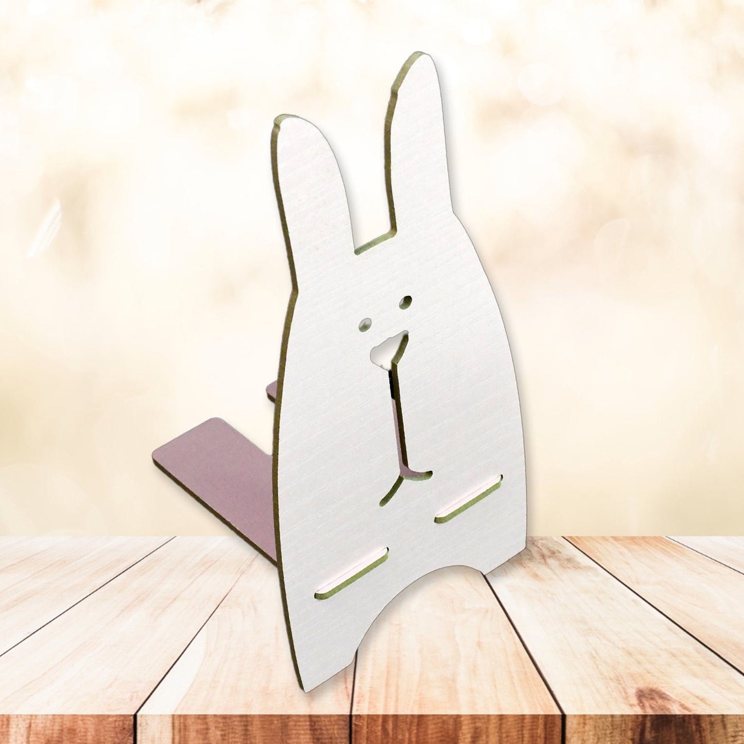 Wooden Cute Lovely Rabbit Design Mobile Stand (2 Pc)
