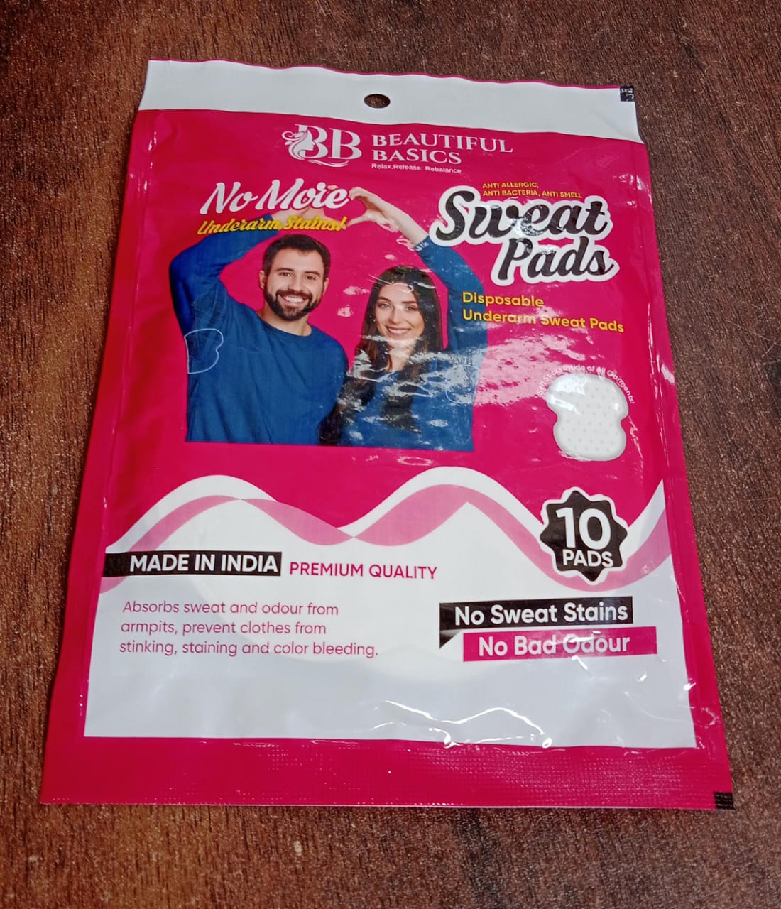 Underarms Sweat Pads Disposable Highly Absorbent Pads Cotton Anti-Allergic Anti Bacteria Anti Smell Underarm Perspiration Pad For Men And Women (Pack of 10)*2