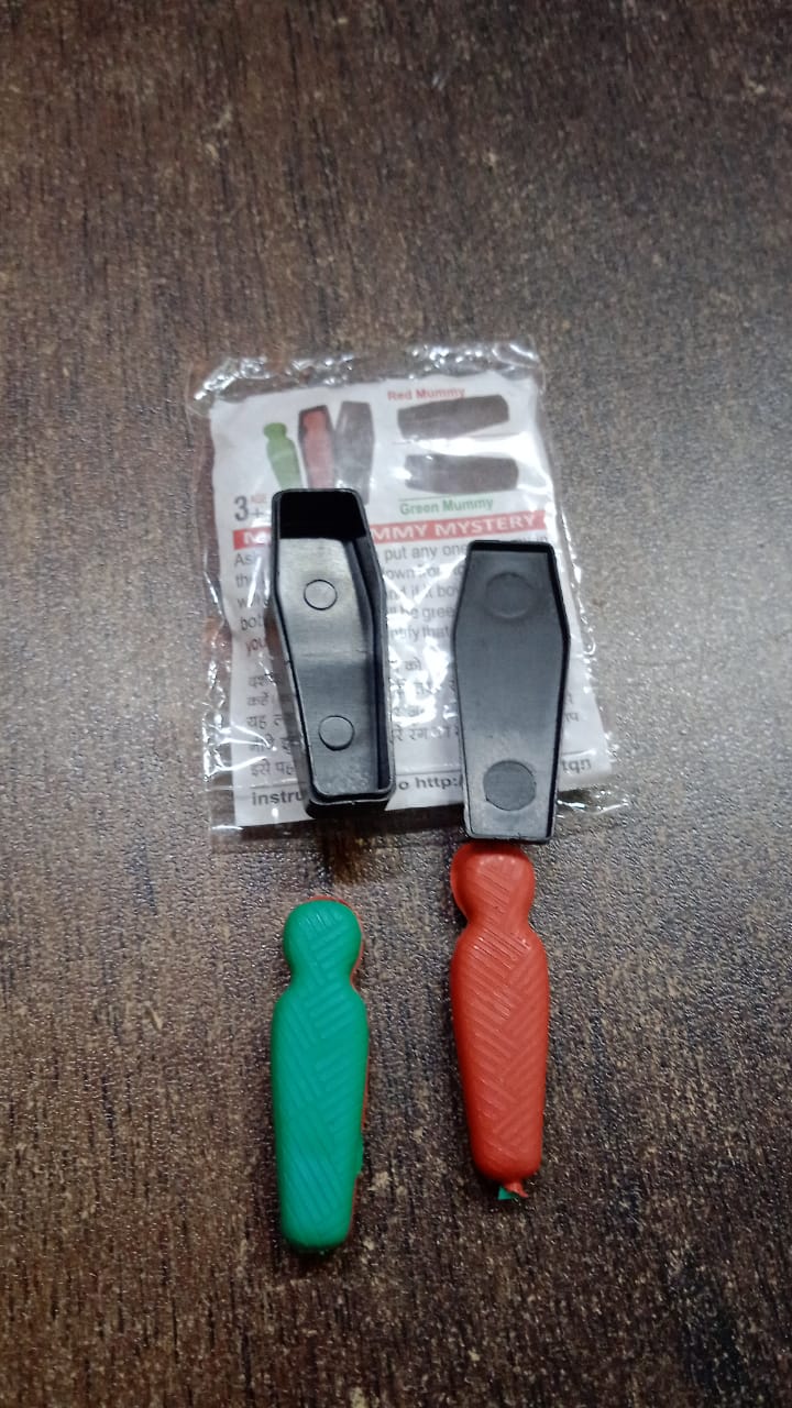 Magic Mummy MYSTERY Trick Toy Mummy CASE (3 Pc / Mix Color & Design)