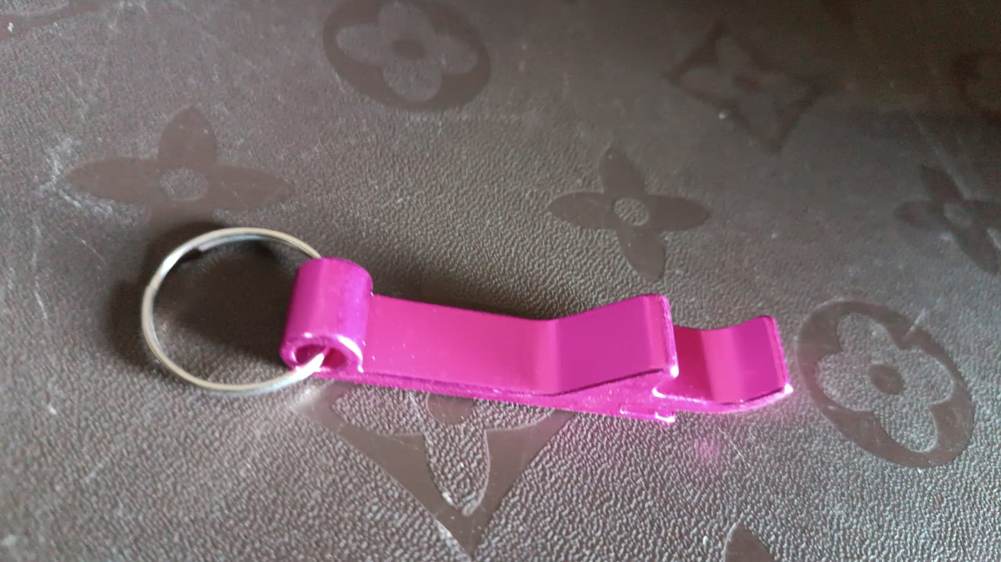 Metal Bottle Opener Keychain (2 Pc)