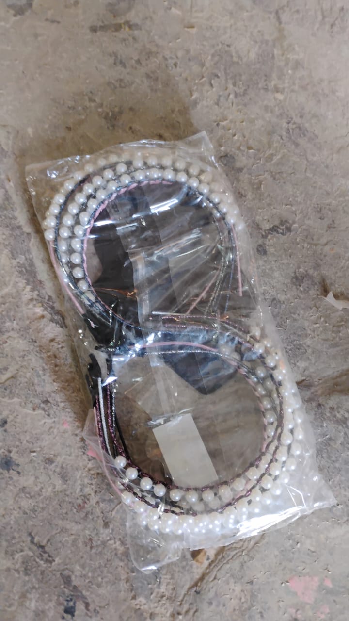 Hairband Pearls Fancy Party Hairband (3 Pc / Mix Design)