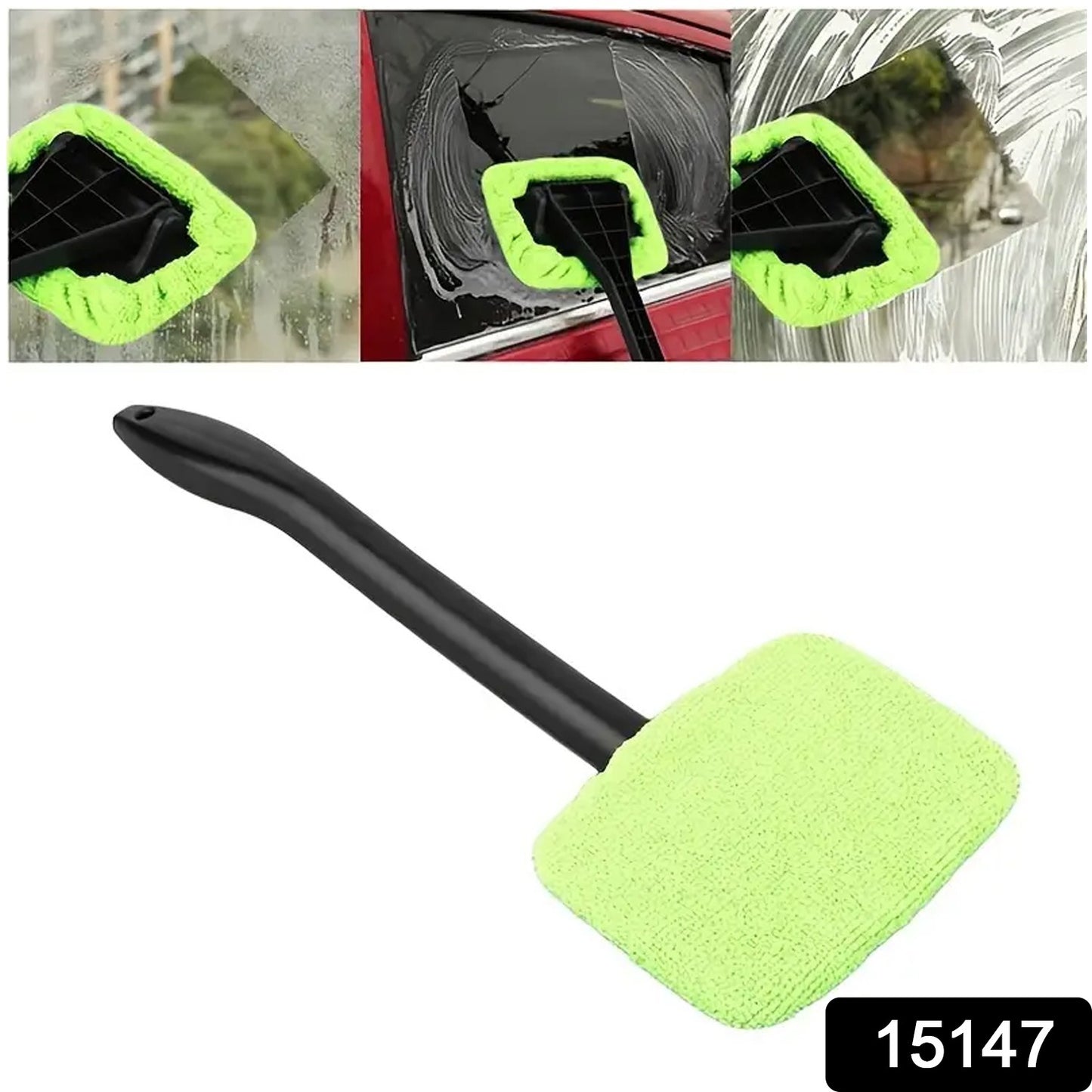Windshield Clean Car Glass Cleaner Wiper With Microfiber Cloth (1 Pc 38 Cm Long)