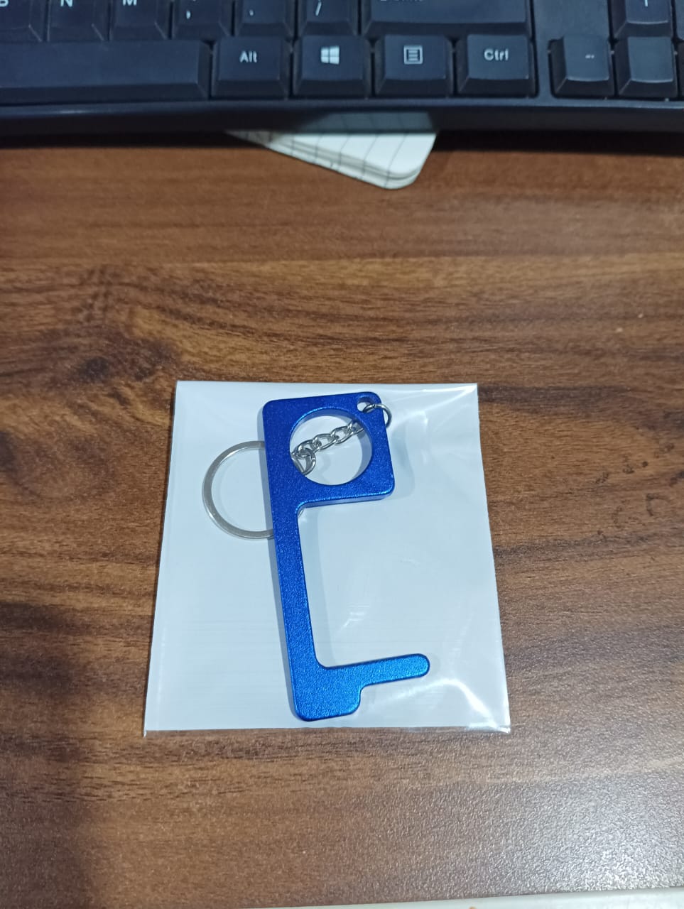 Metal Key Shape Keychain, Door Opener Tool (2 Pc)