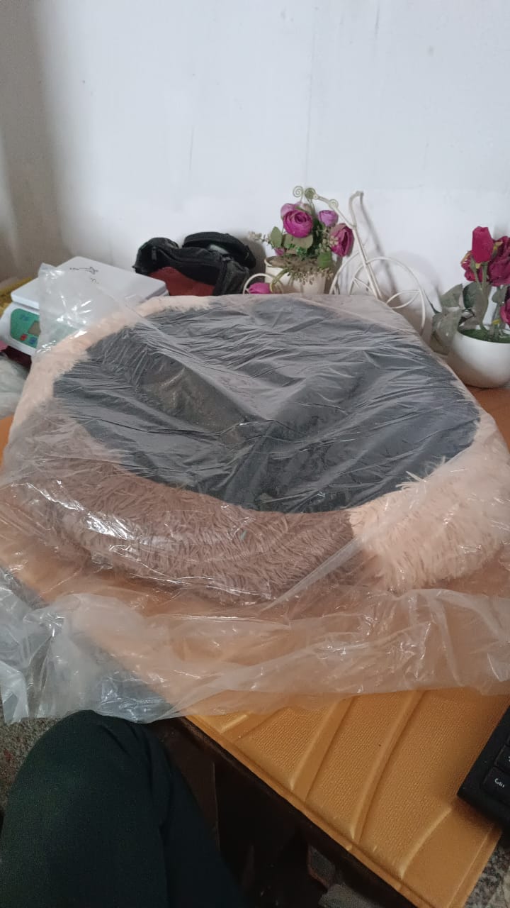 Dog Bed, Cat Bed, Bottom Calming Donut Dog Bed (1 Pc)