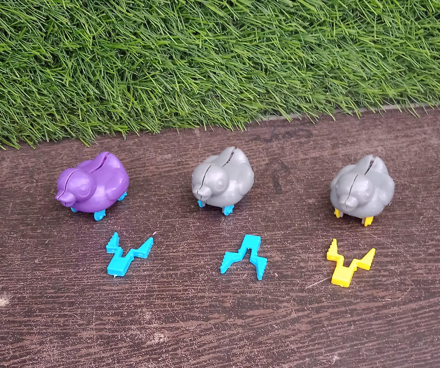 Small push back duck toy, Ejectable spring tail duck, Small DIY duck Toy-3 pcs