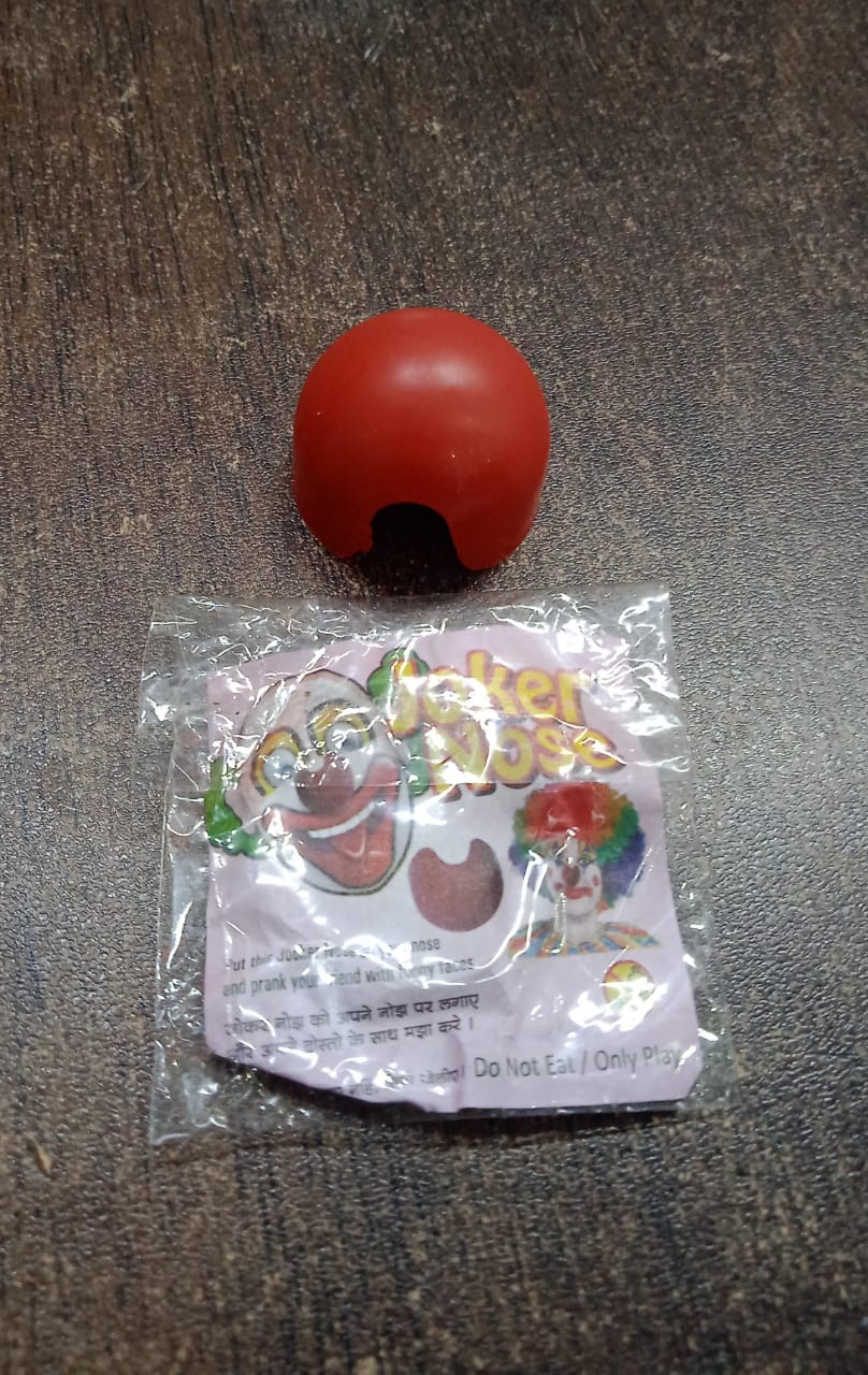 Small Plastic Joker Clown Nose toy (10 Pc / Mix Color & Design)