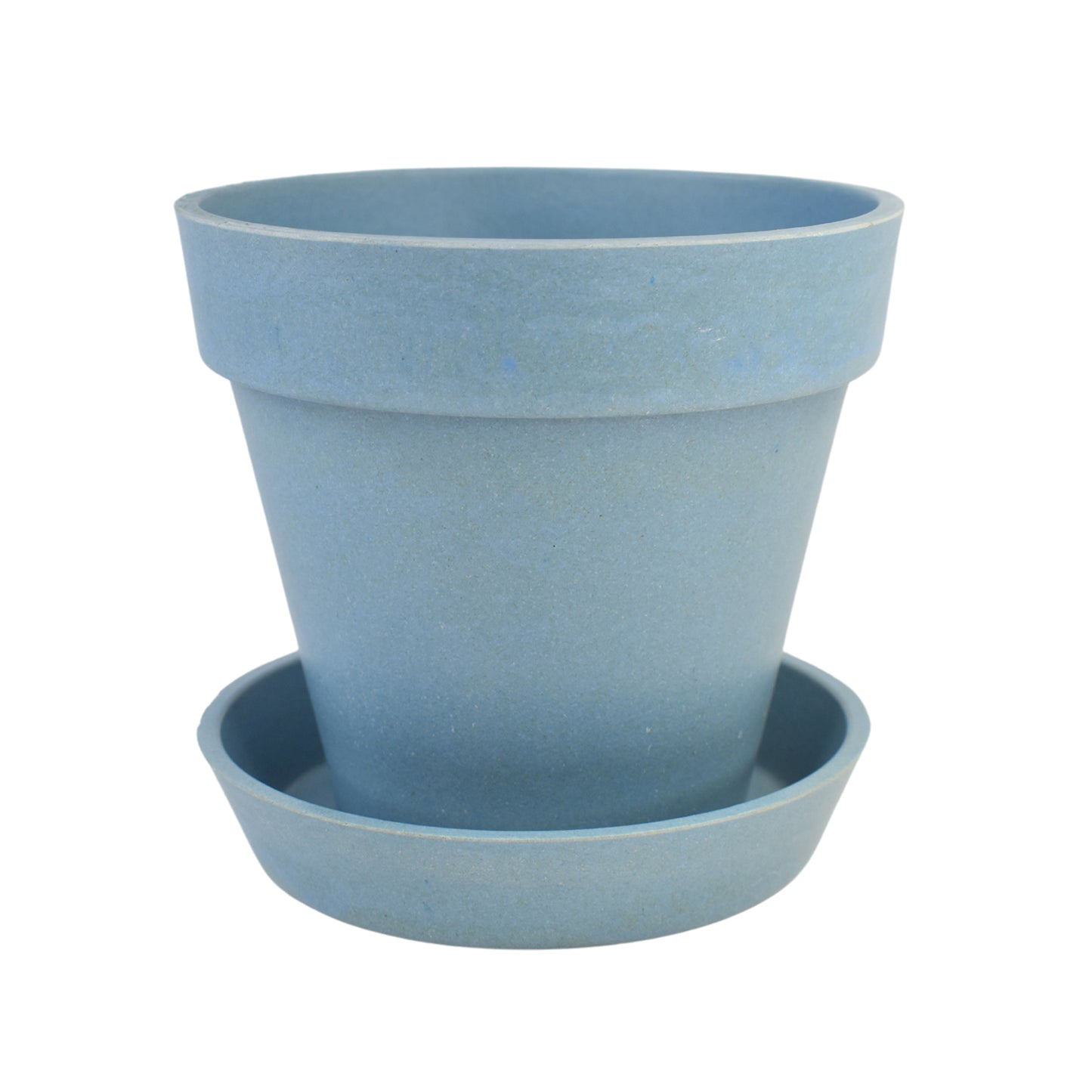 Heavy Plastic Flower Pots With Tray (1 Pc)