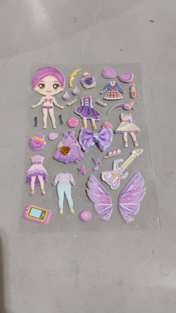 Multipurpose Adhesive 3D Stickers (4 Sheet /15×10 Cm)