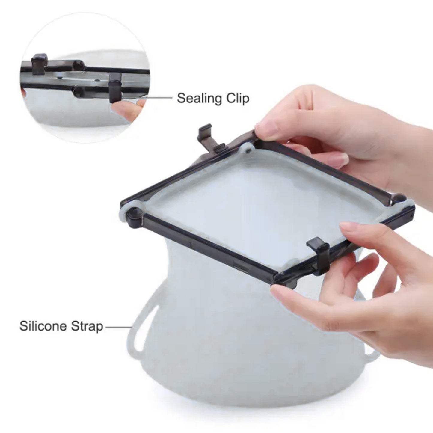 5985 Reusable Silicone Food Storage Bag 3 Bag Set Leakproof Lock Reusable Flat Bottom Freezer Bags Sandwich Bags Silicone Food Grade Kids Snack Bags Bpa Free Microwave Dishwasher Safe