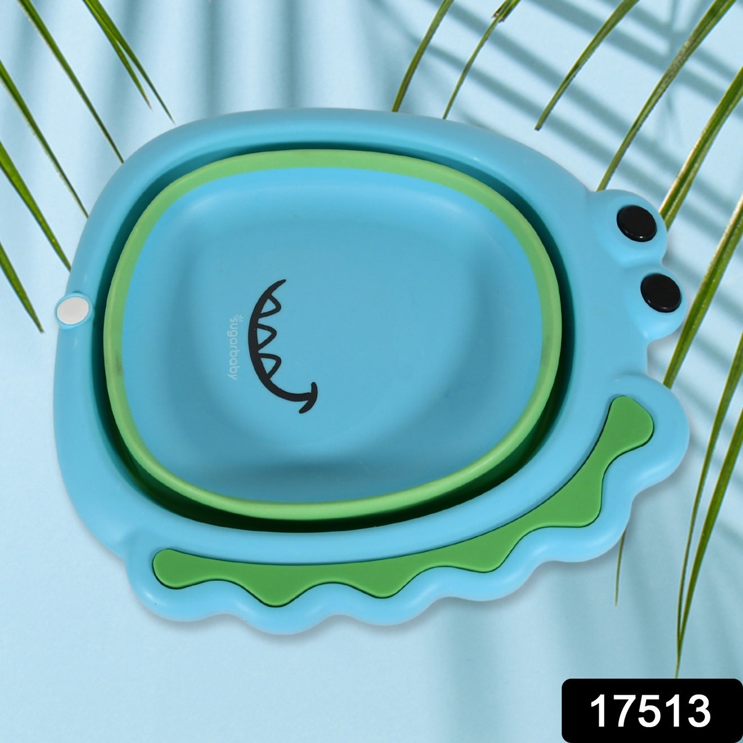 17513 Frog Shape Wash Basin Space Saving Multi Function Foldable Baby Wash Basin Easy Clean Lightweight Thicken For Washing Face For Home (3331cm 1 Pc)