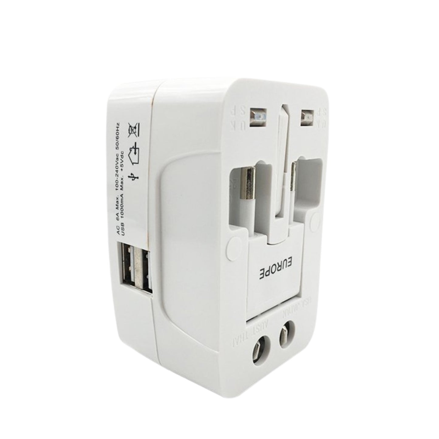 12671 All-in-one Universal Worldwide Travelling Ac Adaptor Plug (Au Uk Us Eu) International Power Charger Electric Usb Power Plug Socket Adapter Converter (1 Pc)