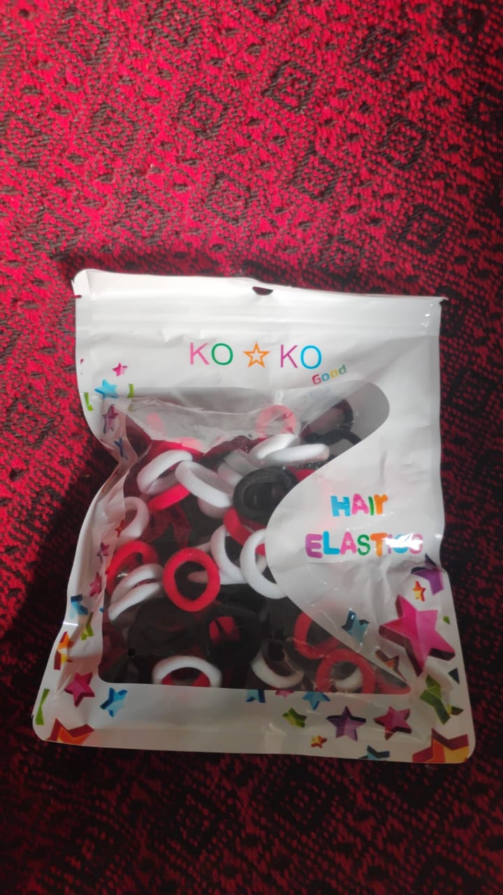 Small Hairbands Bands For Hair Rubber Bands (Pack Of 50 Multicolour)