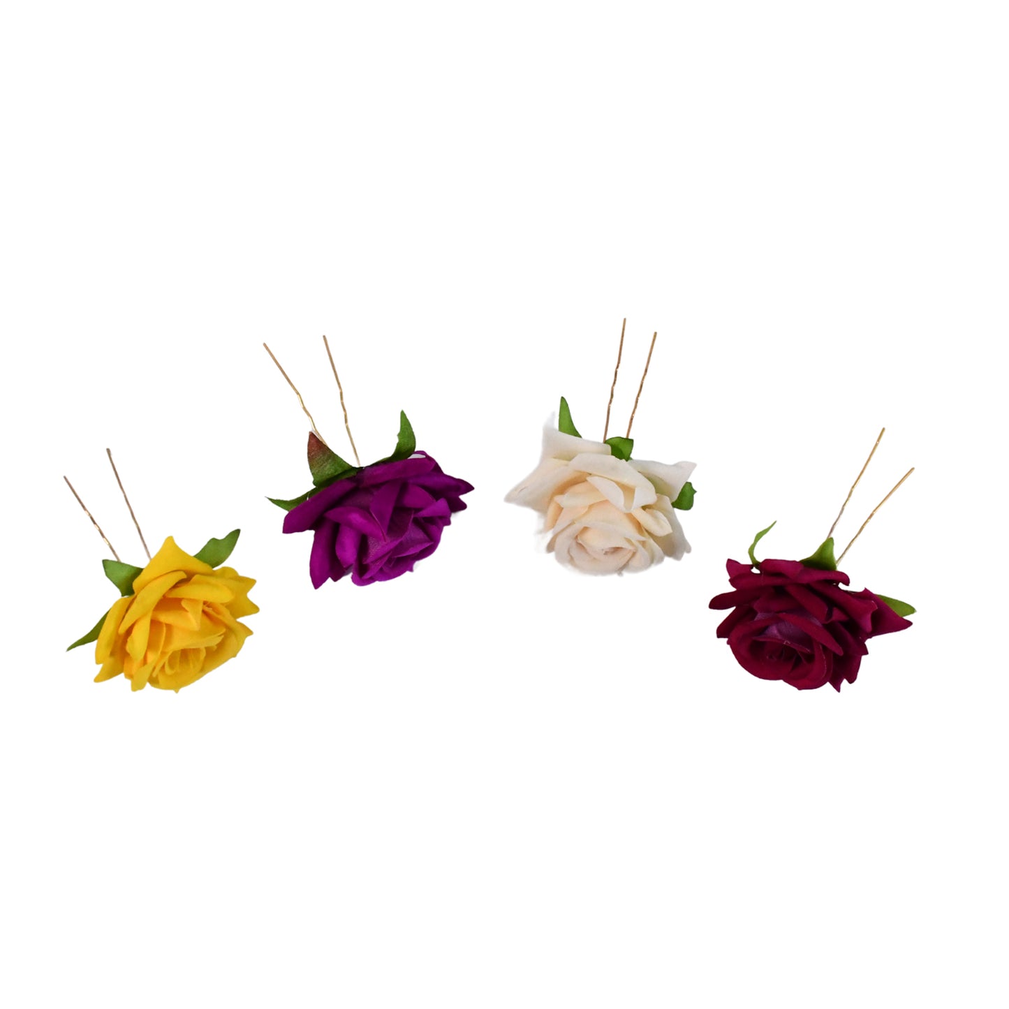 Colourful Flowing Flower Hair Pin (4 Pcs Set Mix Color)