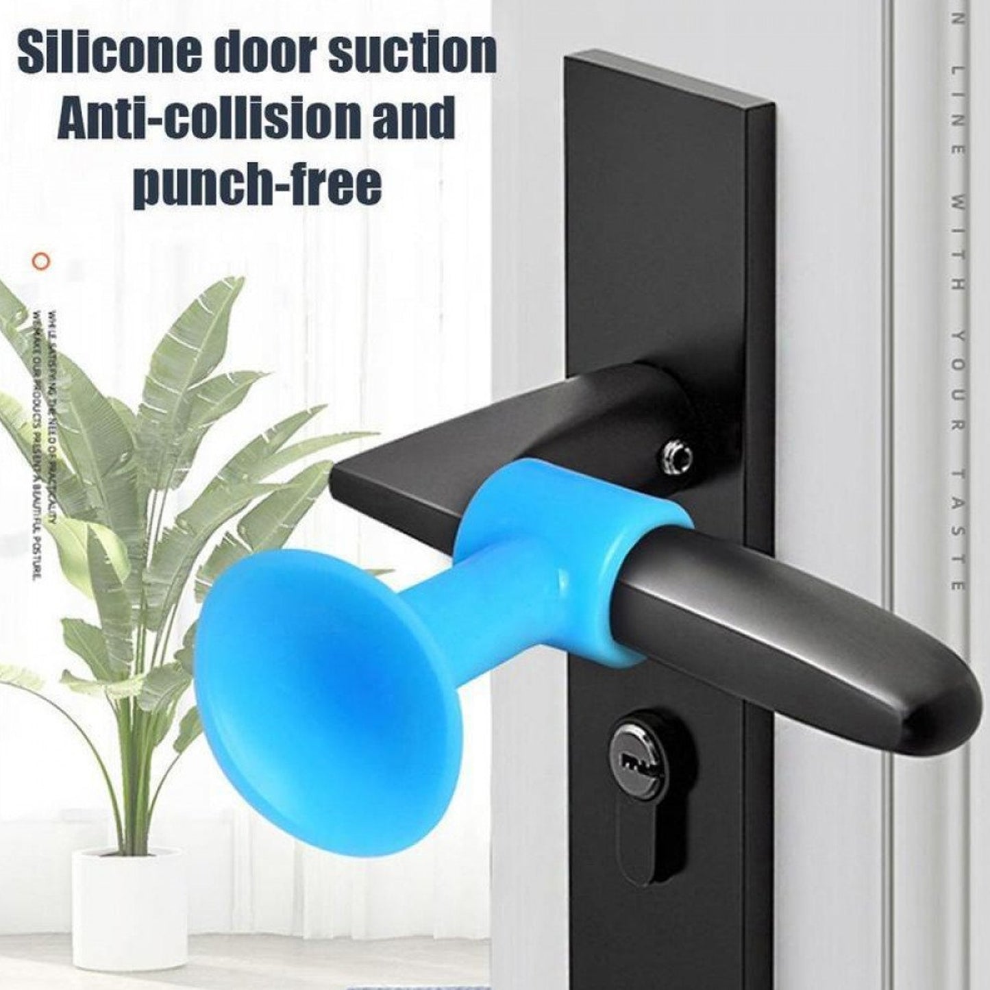 1442 Door Stopper Mini Anti-collision Silicone Door Handle Crash Pad-2 pcs