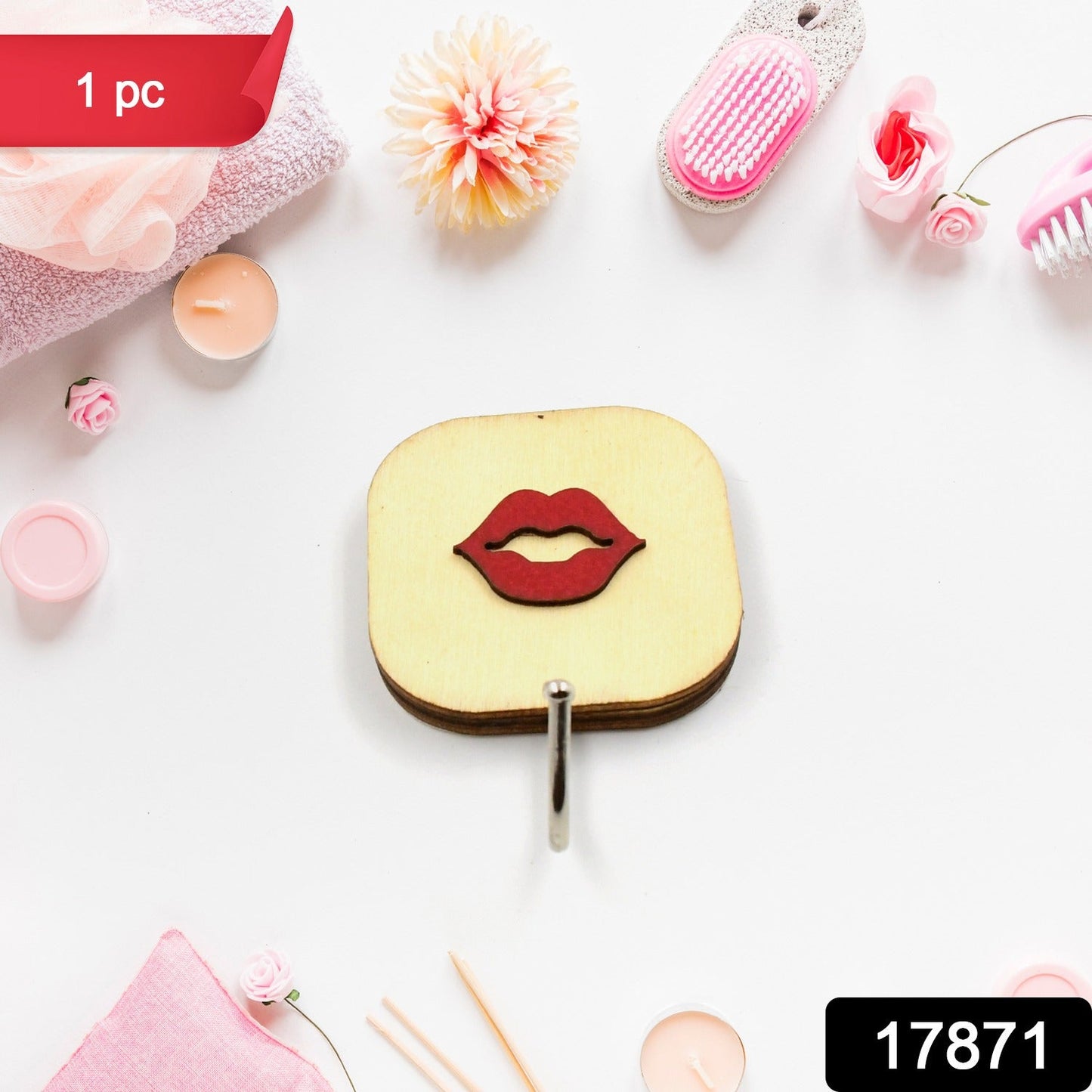 Wooden Cartoon Hook Wall Hanging Hooks Wall Storage Hook Wall Mounted Hat Hooks Wall Coat Hooks Hanger Backpack Hook Clothes Hook Office Towel Hook Clothing Iron (2 pc)