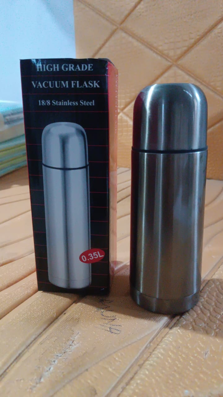 Stainless Steel Hot And Cold Water Bottle With Push-down Lid (350ml)