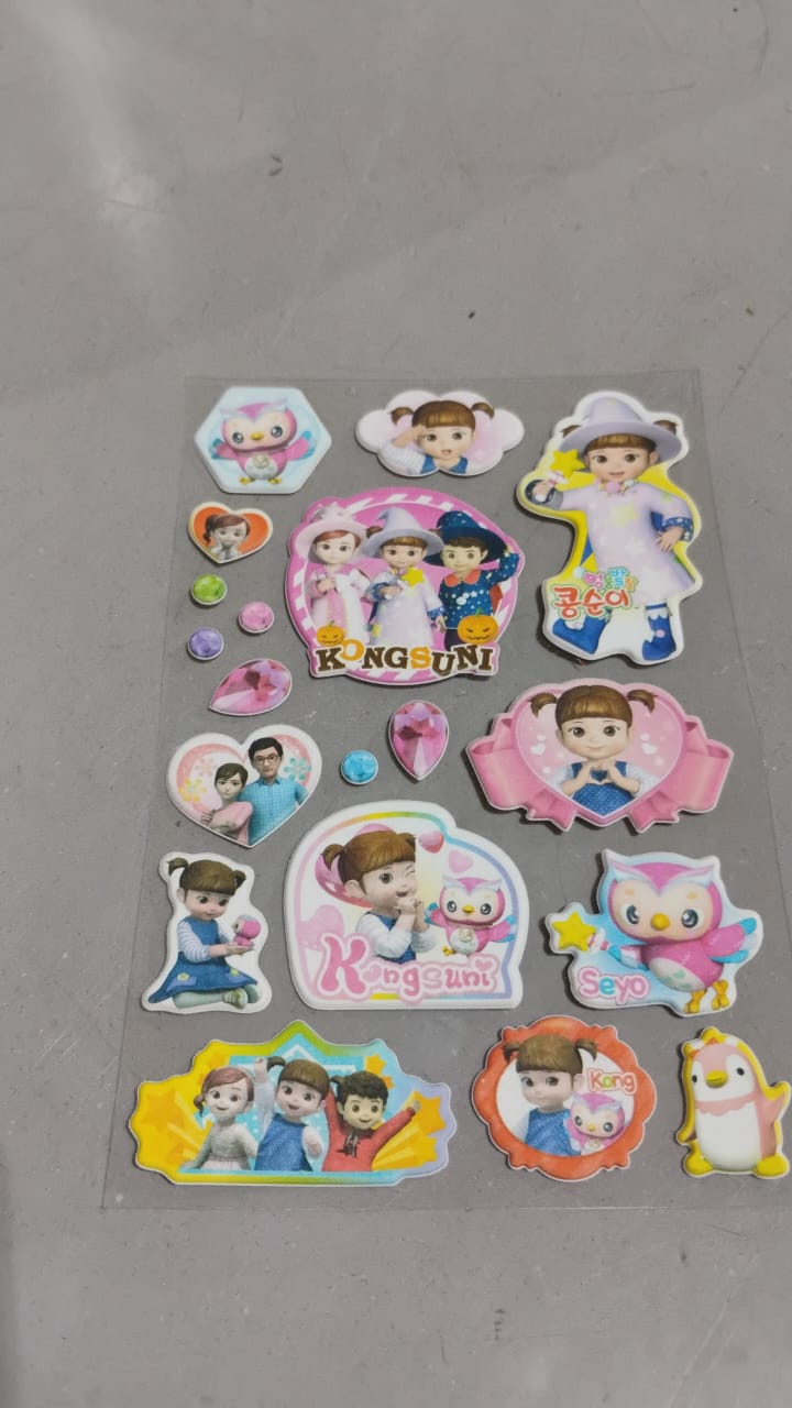 Multipurpose Adhesive 3D Stickers (3 Sheet / 15×10 Cm)