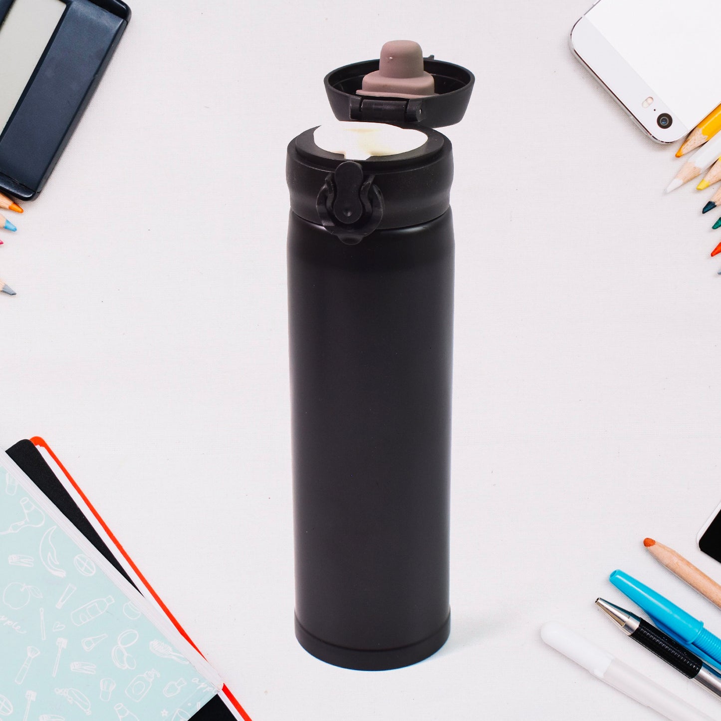 Water Bottle For Kids Insulated Stainless Steel Bottle (500 Ml Mix Color)
