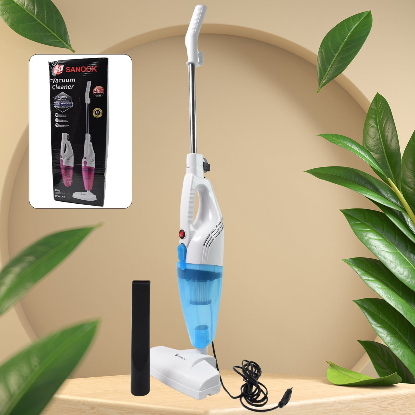 2 In 1 Household Vacuum Cleaner 1 Ltr. Large Capacity Dust Cup (1 Pc 600w)