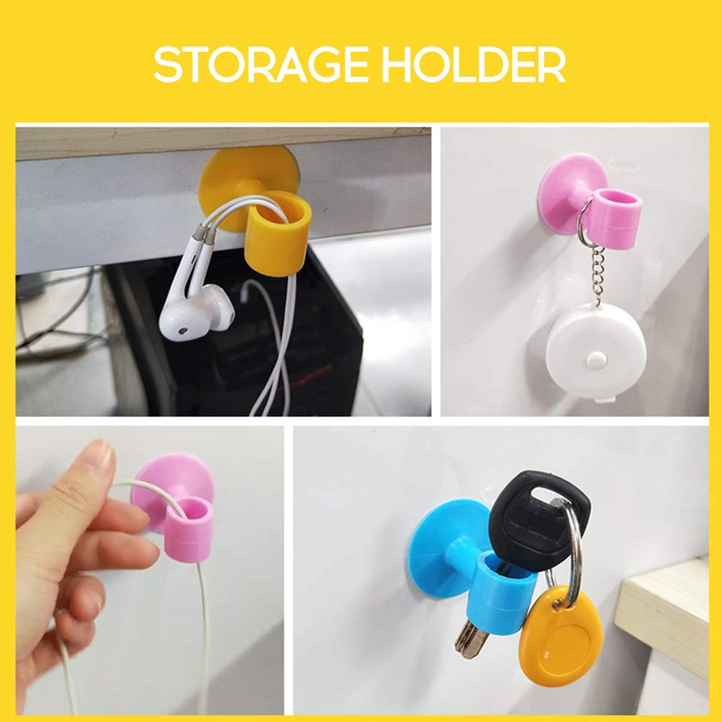 1442 Door Stopper Mini Anti-collision Silicone Door Handle Crash Pad-2 pcs