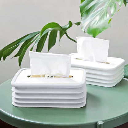Simple Silicone Tissue Holder Ã¢â‚¬â€œ Cube/Cylinder Tissue Box for Bathroom, Office, Car & Bedroom