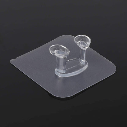 Transparent Self-Adhesive Wall Hook Ã¢â‚¬â€œ Drill-Free, Waterproof & Oil-Proof for Toothbrush, Socket (5 Pc)