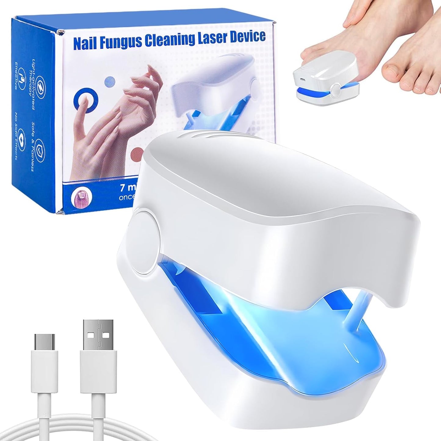 Rechargeable Nail Fungus Laser Ã¢â‚¬â€œ Anti-Fungal Device for Toenails, Hands & Feet (Home Use)