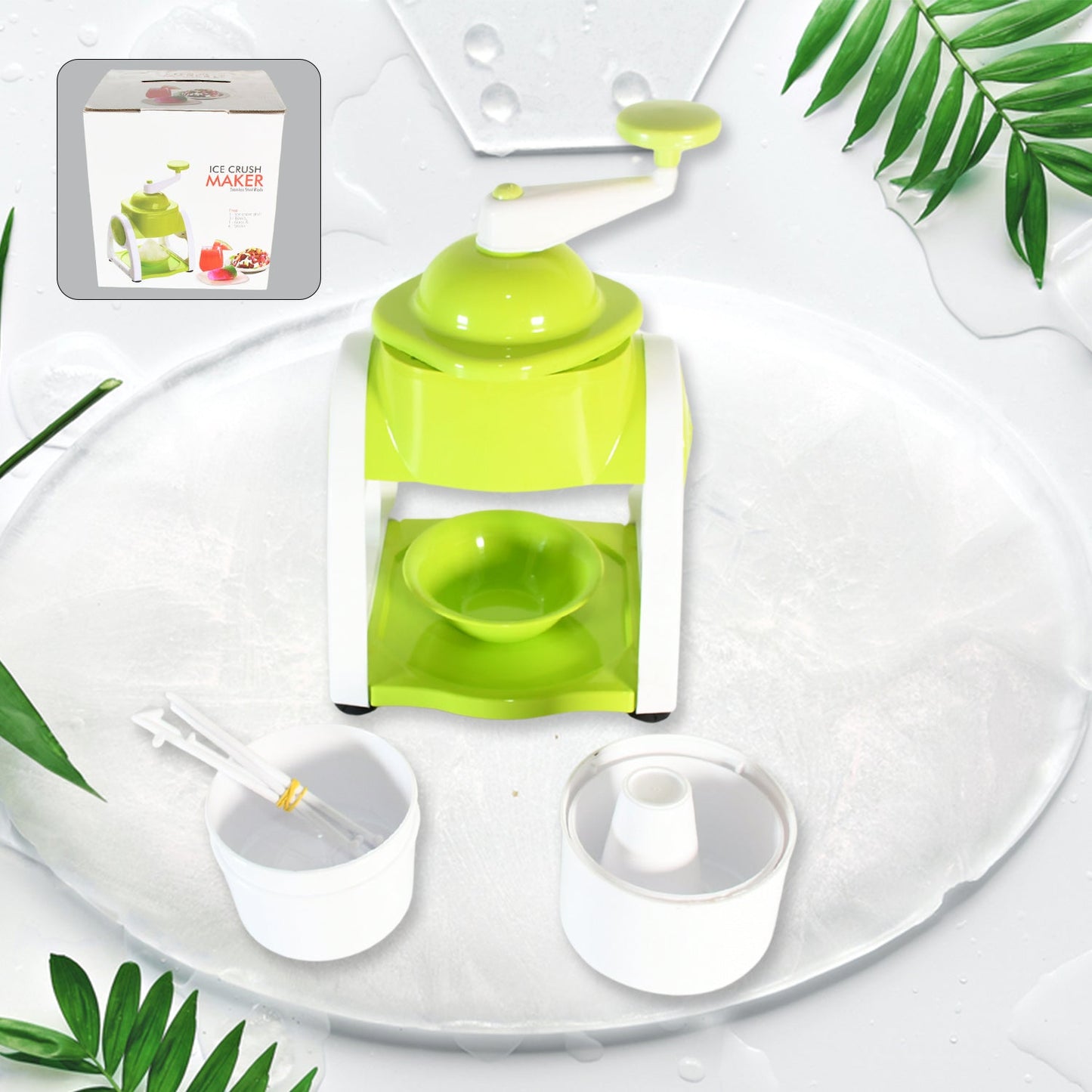 Miracle Small PlasticÃ‚Â Ice Gola Maker Ice snowmaker Machine | Ice Crusher | Indoor Outdoor Manual With Steel Blade & Anti slip Grip (1 Pc)