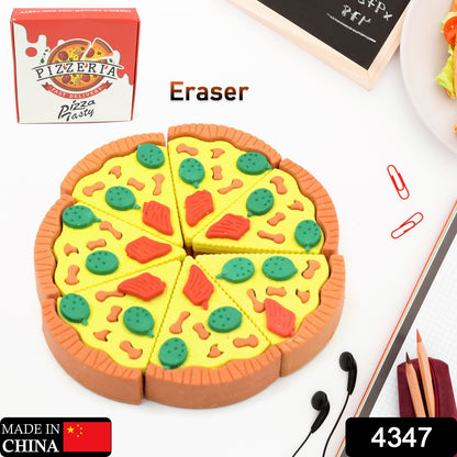 3D Pizza Slices Eraser Set Ã¢â‚¬â€œ Fancy & Colorful Stationery for Kids & Gifts (7 slice)