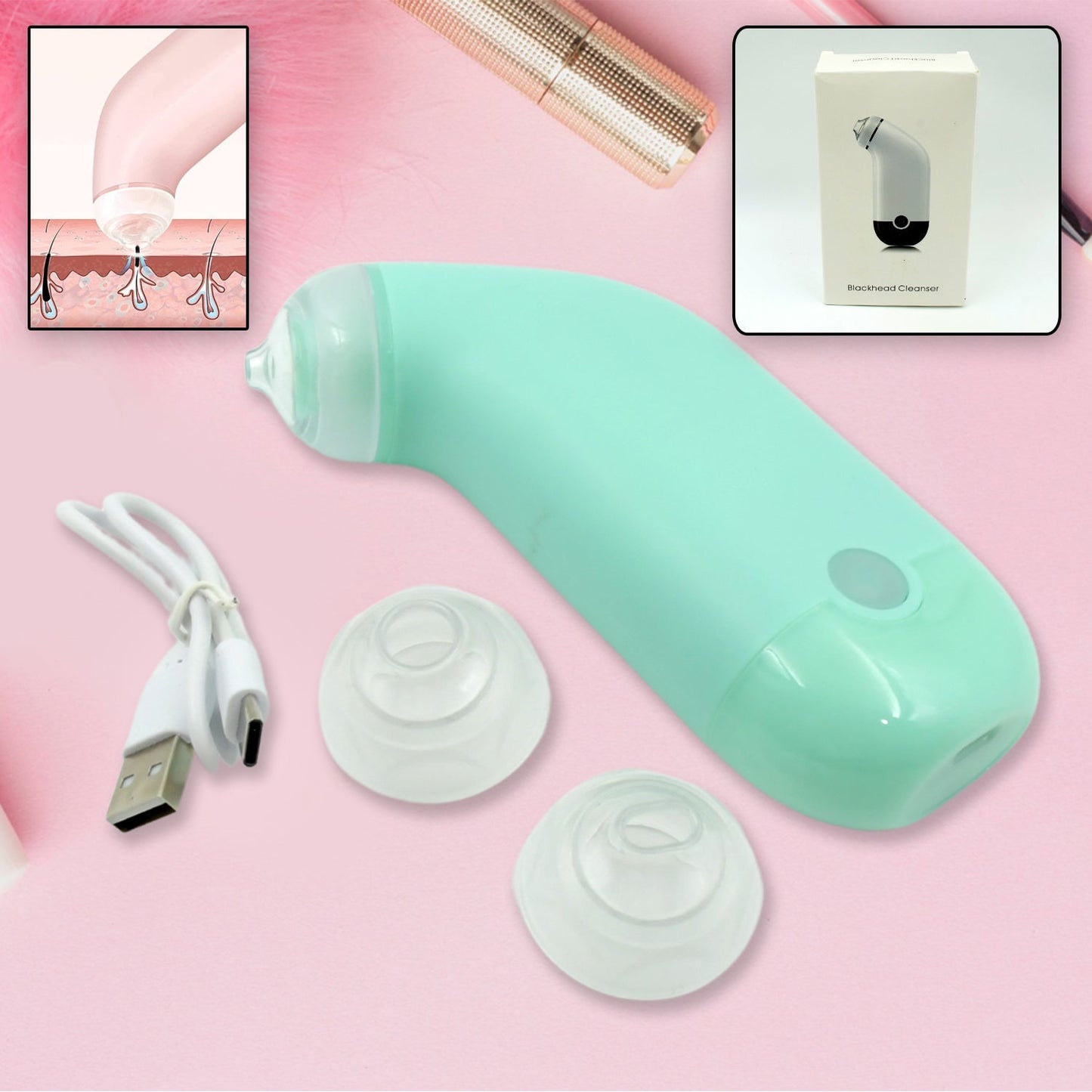 Mini Handheld Vacuum Blackhead Remover Ã¢â‚¬â€œ Facial Massage & Spot Lifting (1 Pc)