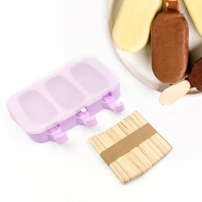 Silicone Sicle Molds Ã¢â‚¬â€œ DIY Ice Pops with Lids & 50 Sticks