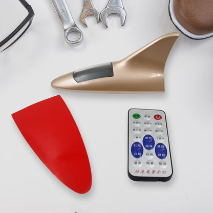 Shark Fin Light With Remote, LED Signal Antenna Solar Shark Fin Car Roof Light Sensor Decoration Flashing Lamps,Ã‚Â Solar Powered Radio Signal for Car Lamp Accessories (1 Pc)Ã‚Â 