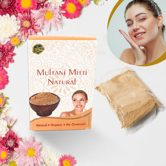 80gram Herbal Tan Removing Multani Mitti Face Pack For Skin Care Age Group-2 pcs