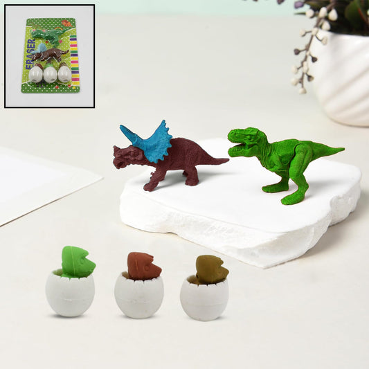 Dinosaur & Egg Shaped 3D Puzzle Erasers Ã¢â‚¬â€œ Fun Mini Erasers for Kids (5 Pcs Set)