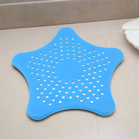 Star Shape Suction Cup Kitchen Bathroom Sink Drain Strainer Hair Stopper Filter, Star Shaped Sink Filter Bathroom Hair Catcher, Drain Strainers Cover Trap Basin (2 Pc)