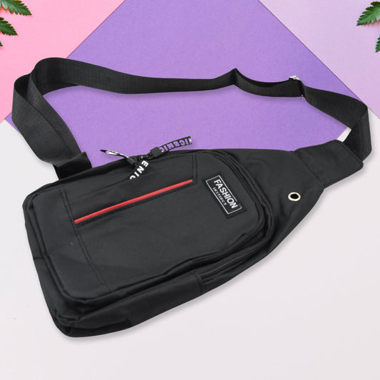 Waterproof Anti-Theft Crossbody Fanny Pack Ã¢â‚¬â€œ USB Charging (1 Pc, Black & Grey)