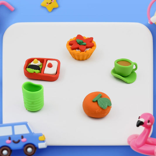 3D Mix Design Fancy Erasers Ã¢â‚¬â€œ Cute & Colorful Novelty Erasers for Kids, School Prize (1 Set)
