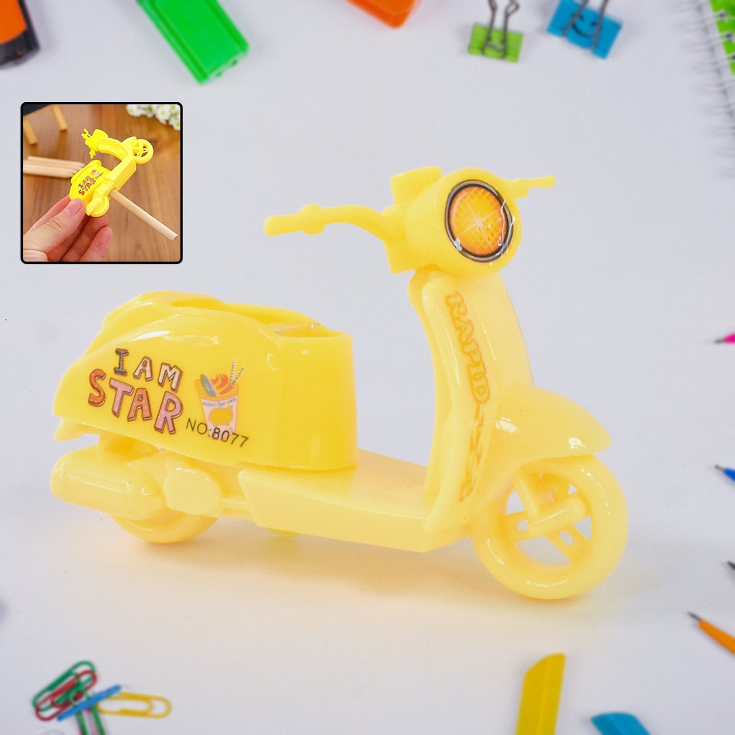 Bike Shaped Pencil Sharpener Ã¢â‚¬â€œ Unique and Fun Stationery Accessory for Creative Workspaces