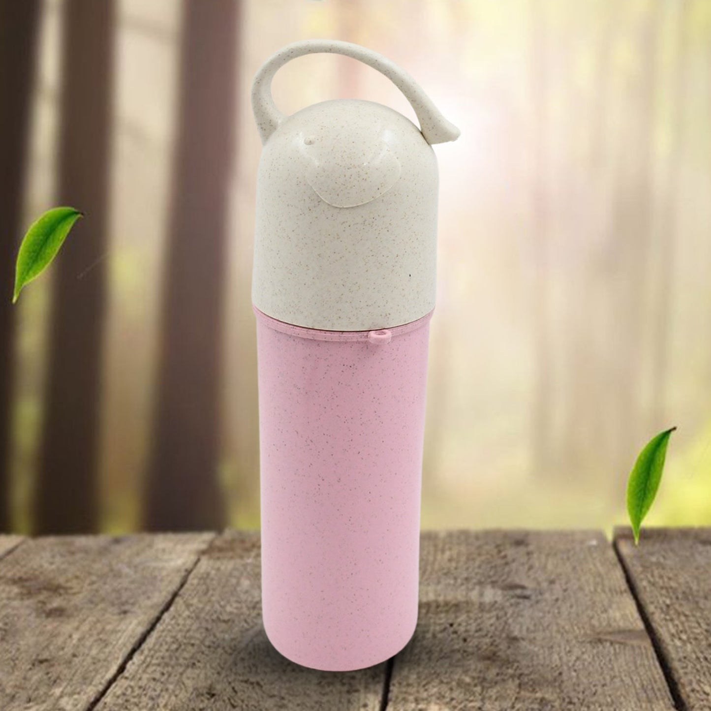 Travel Coffee Cup Portable Water Bottle Wheat Straw Coffee Tea Mug Coffee Mug with Lids & Handle for Coffee TeaÃ‚Â Portable for SchoolÃ‚Â (300 ML Approx)