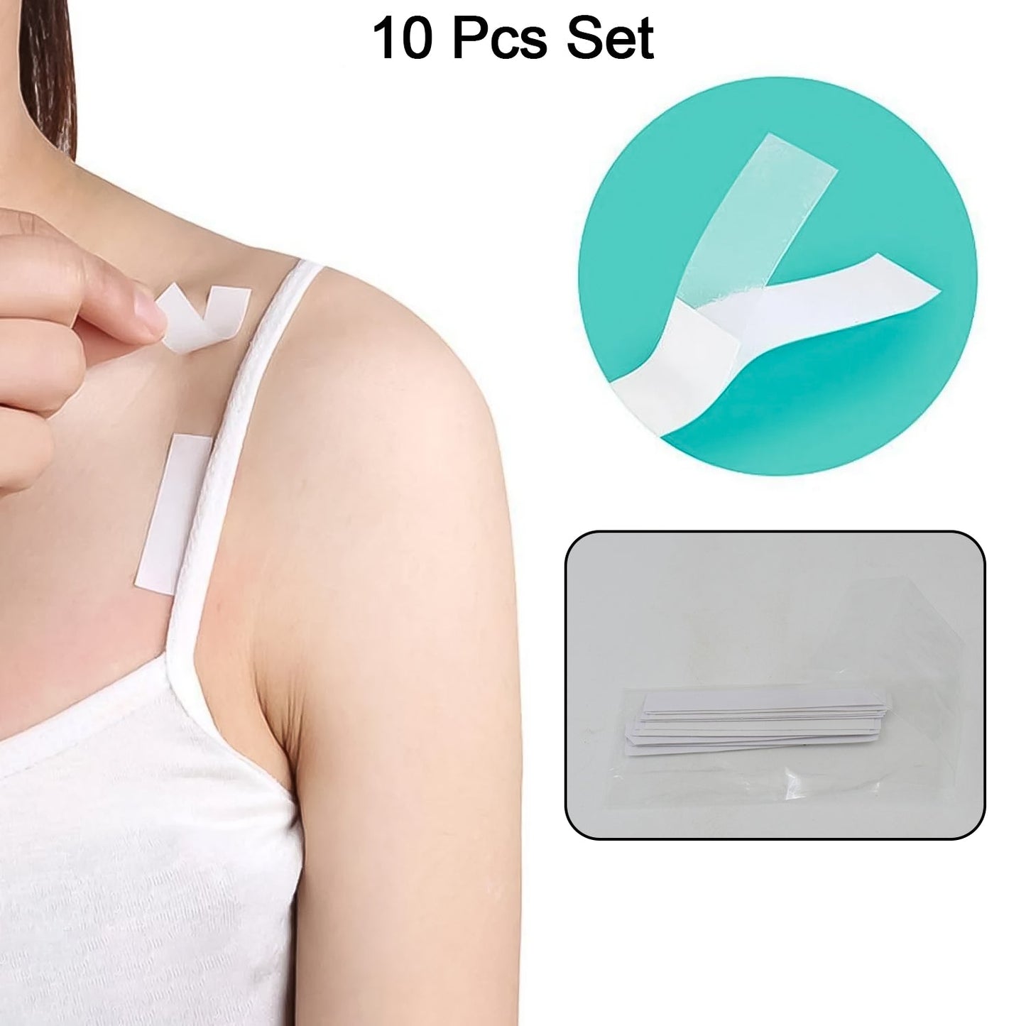 Waterproof Anti-Skid Transparent Medical Tape for Lingerie (50 Pcs Set)