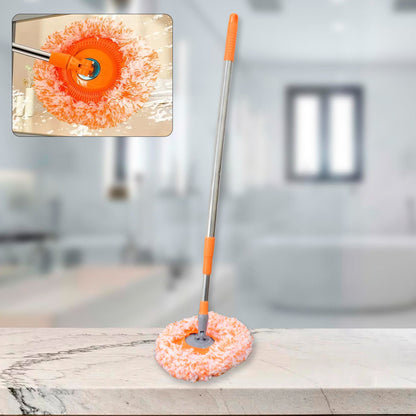 360Ã‚Â° Rotatable Ceiling Dust Cleaning Mop Extendable Long Lightweight Handle Mop Heads Pad, Spin Scrubber for Ceiling Floor Bathroom Kitchen Tile