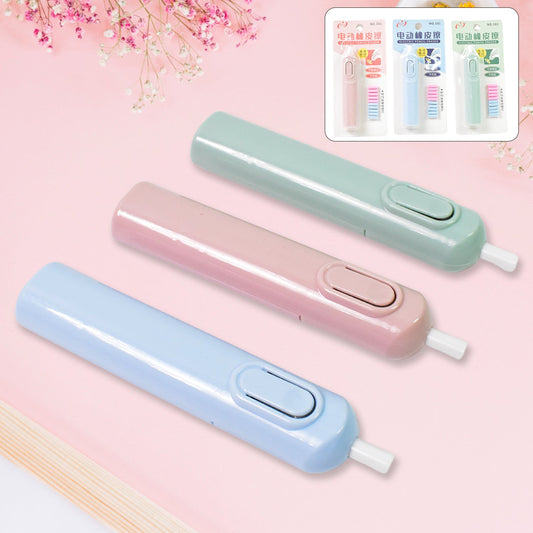 Electric Eraser Kit Ã¢â‚¬â€œ Battery Operated with 10 Refills for Drawing & Sketching (Mix Design / Battery Not Included)
