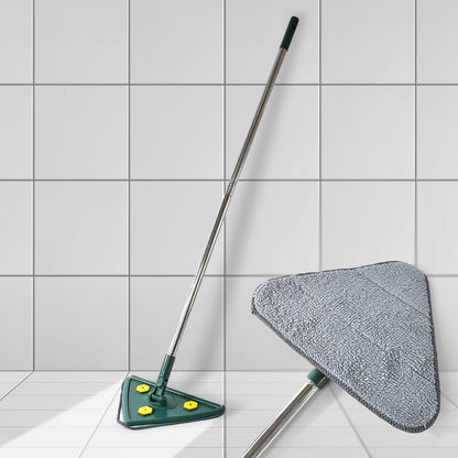 2-in-1 Extendable Triangle Mop Ã¢â‚¬â€œ Retractable, 360Ã‚Â° Rotating, Telescopic & Reusable Mop Heads (1 Pc)