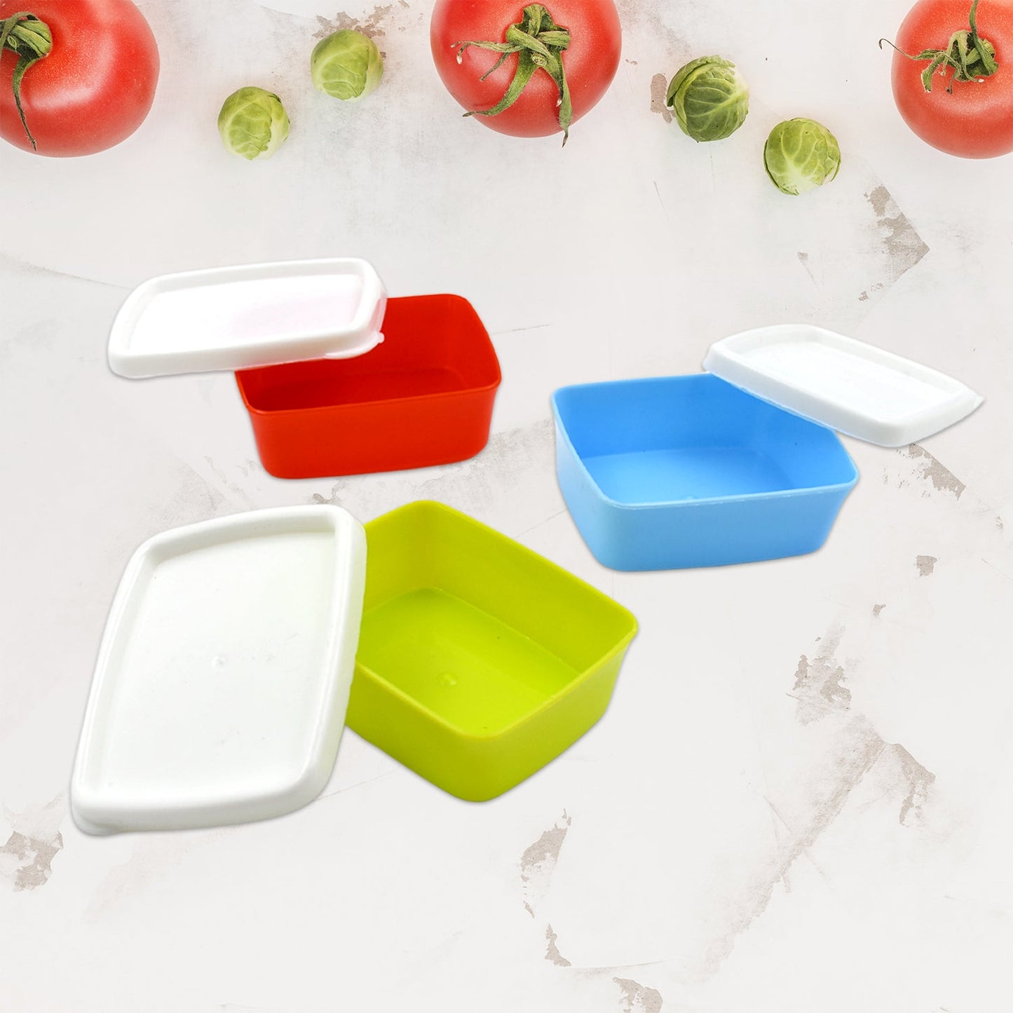 3-Piece Multicolor Airtight Container Set Ã¢â‚¬â€œ Rectangular Food & Fridge Storage