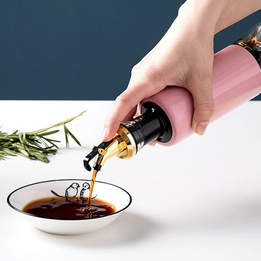 Olive Oil Dispenser Ã¢â‚¬â€œ Leakproof Glass Bottle with Non-Drip Spout for Kitchen & Cooking (300 ML)