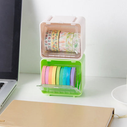 Durable Transparent Tape Storage Box Ã¢â‚¬â€œ Plastic Office Organizer