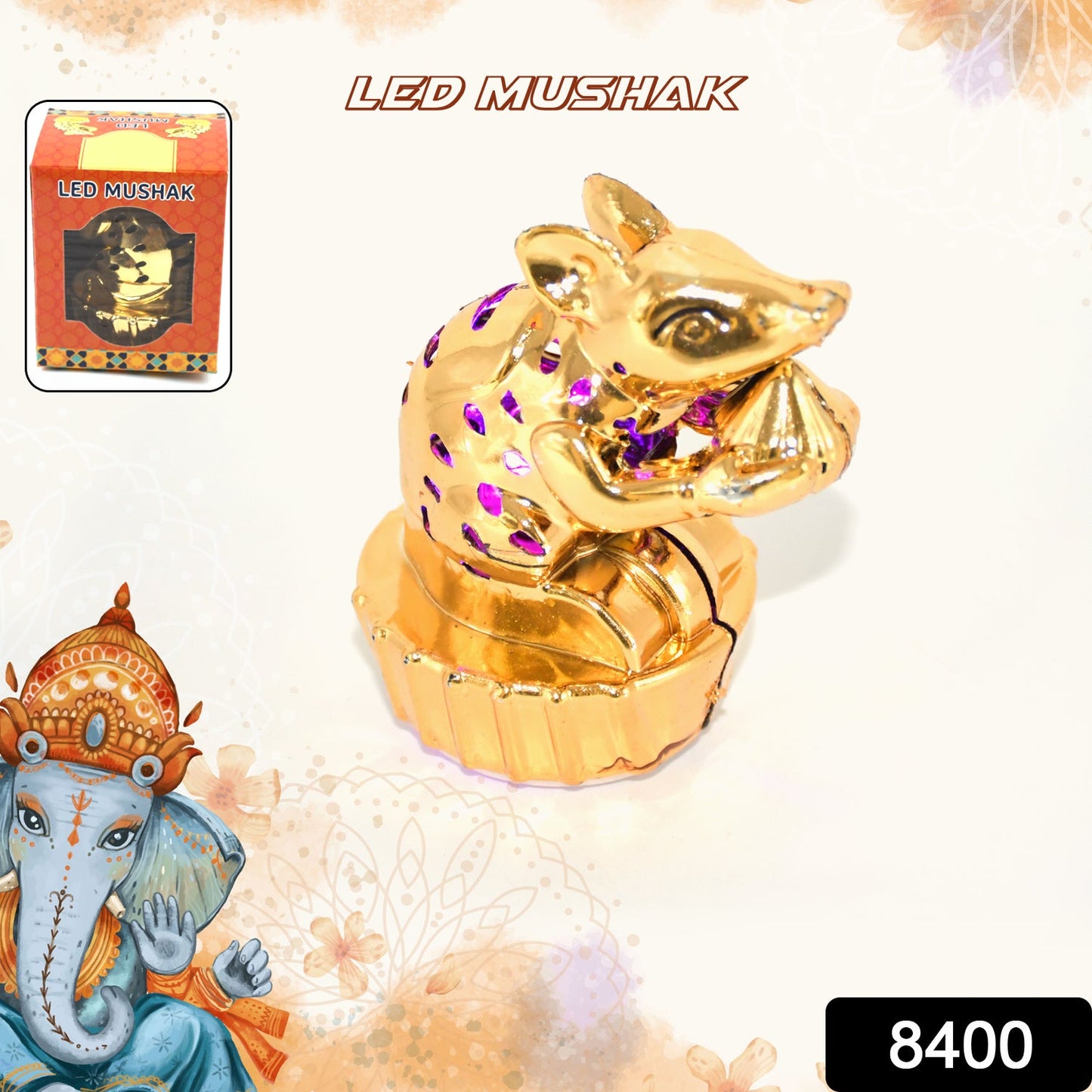 Multicolour LED Mushak for Ganpati DÃ©cor