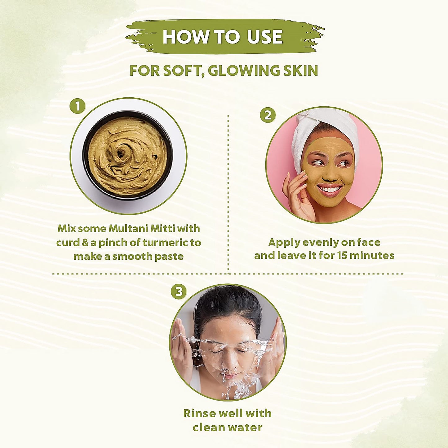 80gram Herbal Tan Removing Multani Mitti Face Pack For Skin Care Age Group-2 pcs