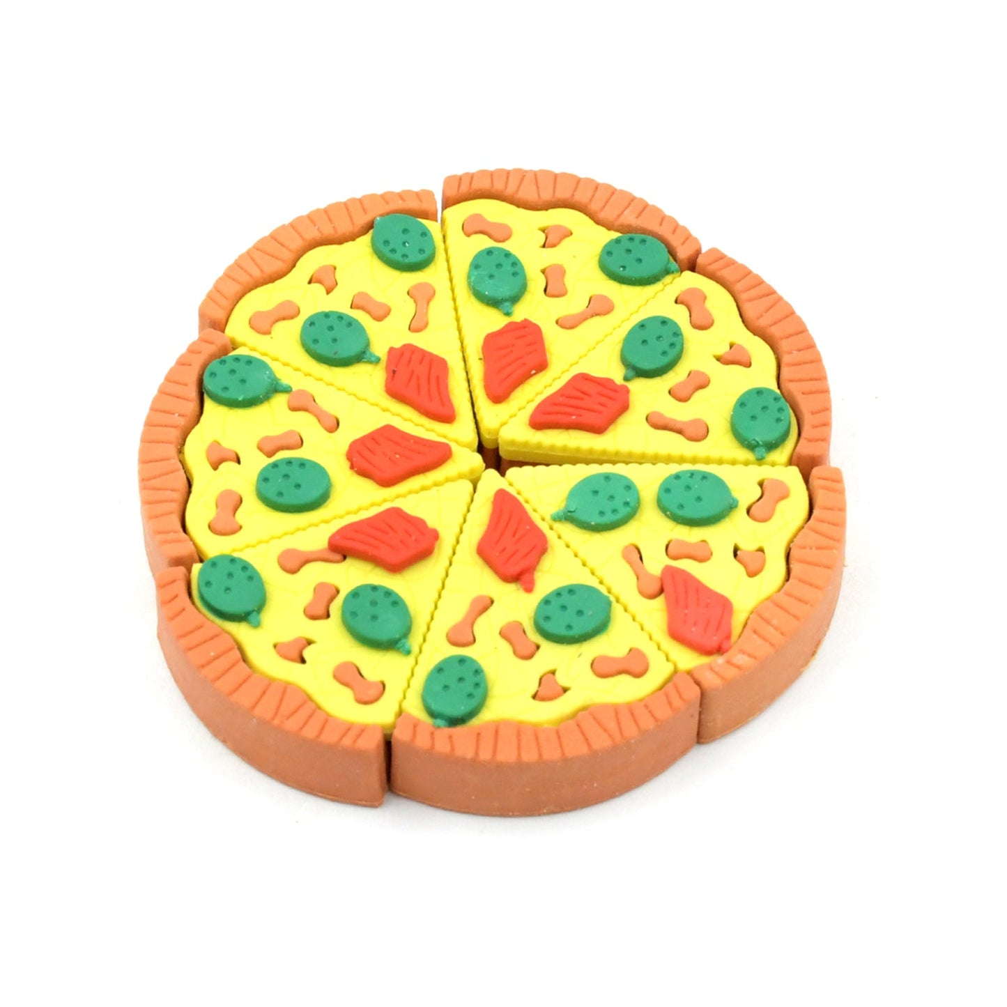 3D Pizza Slices Eraser Set Ã¢â‚¬â€œ Fancy & Colorful Stationery for Kids & Gifts (7 slice)